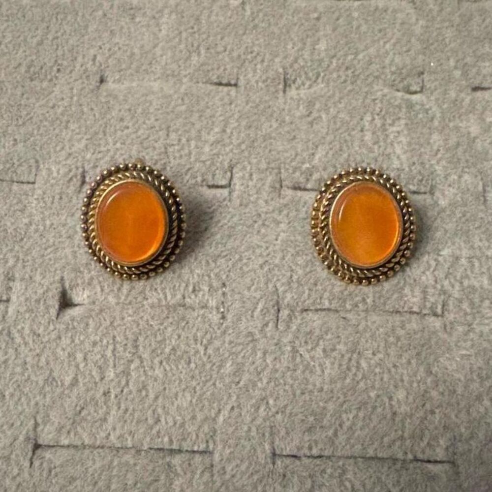 Avon Women's Gold and Orange Jewellery